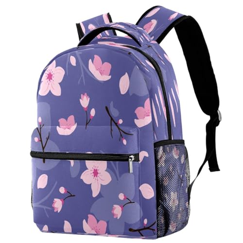 Sac à dos d'école violet avec grand compartiment pour organiser les affaires d'adolescents
