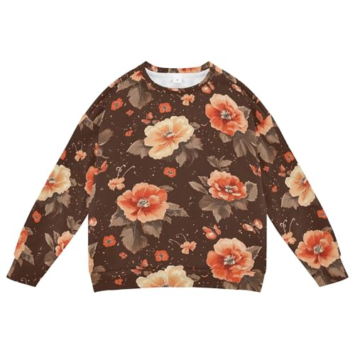 JUNZAN Cartoon Begonia Brown Big Girls Sweatshirt Hoodie Fleece Sweatshirts for Boys Camping 4T