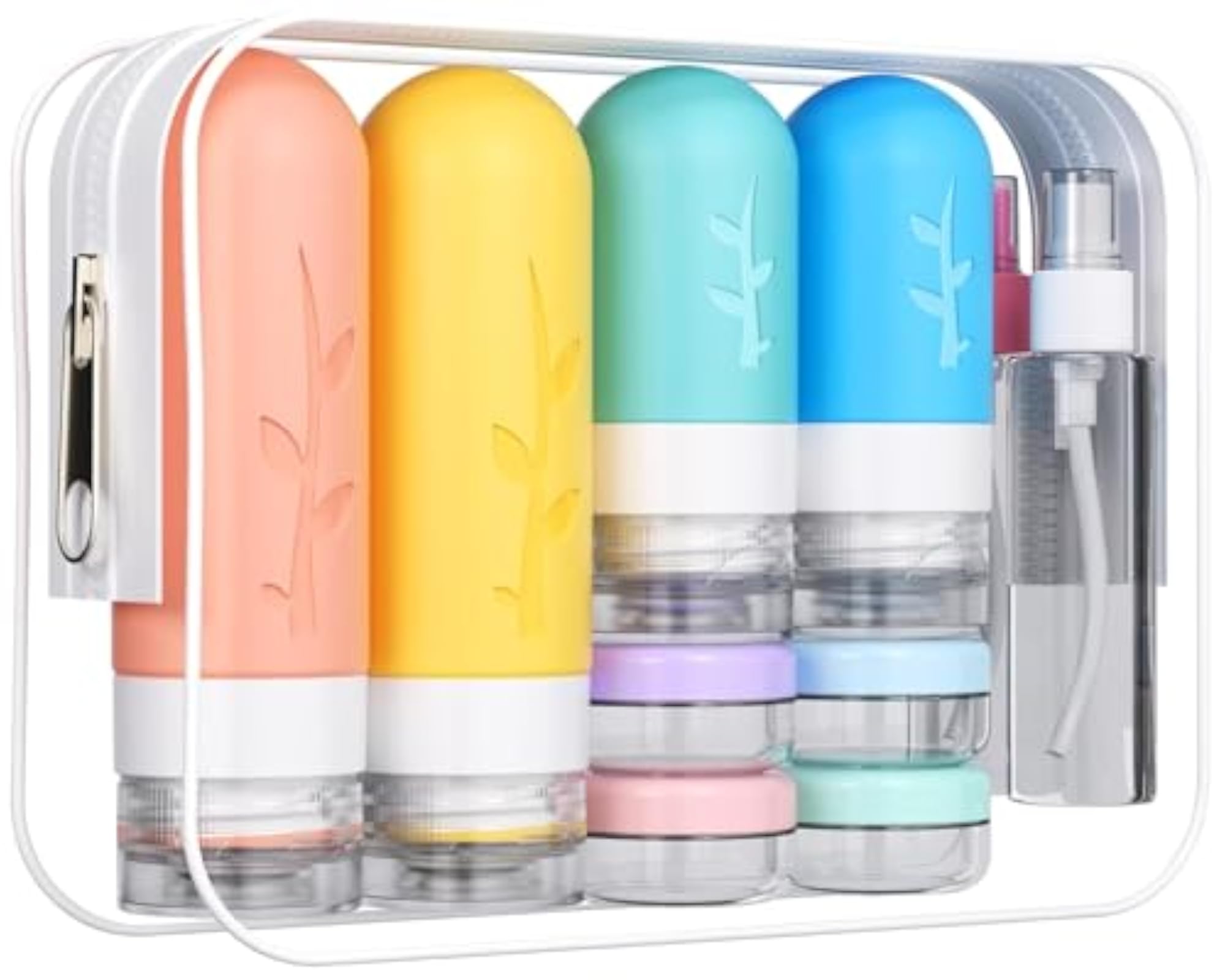 16 Pack Travel Bottles Set - TSA Approved Leak Proof Silicone Containers
