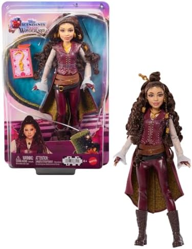 Mattel Disney Descendants: Wicked Wonderland Hazel Hook Modepuppe | Tochter von Hook Puppe mit abnehmbarem Outfit, lockigem Haar und Haken-Accessoire, beweglich, Sammelpuppe, JMP48