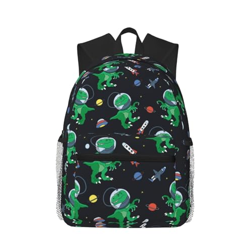 Novastar Mochila de viaje para ordenador portátil para hombres y mujeres, mochila ligera con dinosaurios espaciales, con correas ajustables, mochila de playa resistente al agua, mochila de viaje con