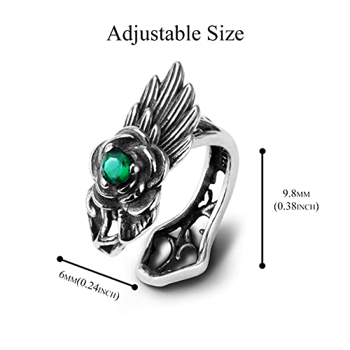 Phnibird Roses Ear Cuff Wrap Clip Wings Earrings For Women Handmade 925 Sterling Silver Non Pierced Gothic Jewelry #TOP1