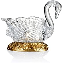 Crystal Glass Brass Fruit Tray Fruit Platters Fruit Bowls for Table Centerpiece Snacks Food Server Display Plate Living Room Decoration