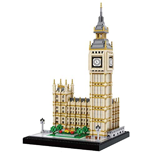 dOvOb Micro Blocks Big Ben Building Blocks Set (3600PCS) - World Famous Architectural Model Toys Gifts for Kid and Adult