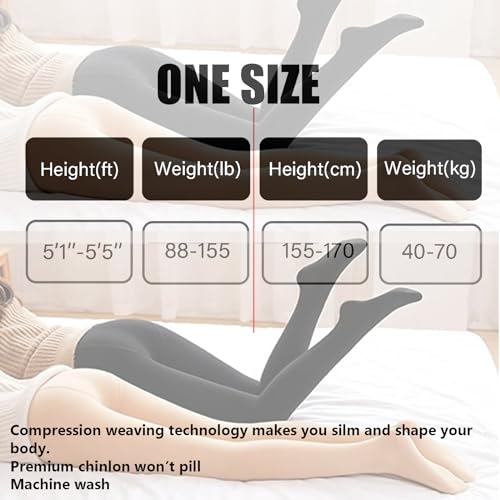 Image of Women's Fleece Lined Tights Winter Warm Opaque Tights Thermal Pantyhose Leggings High Waist Stretchy Tights