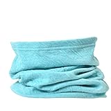 CHARM 3way ネックウォーマー (メンズ レディース) 防寒 薄手 秋冬 (フリーサイズ/ブルー) ターバン ヘアバンド UVカット 日本製 オーガニック コットン100%