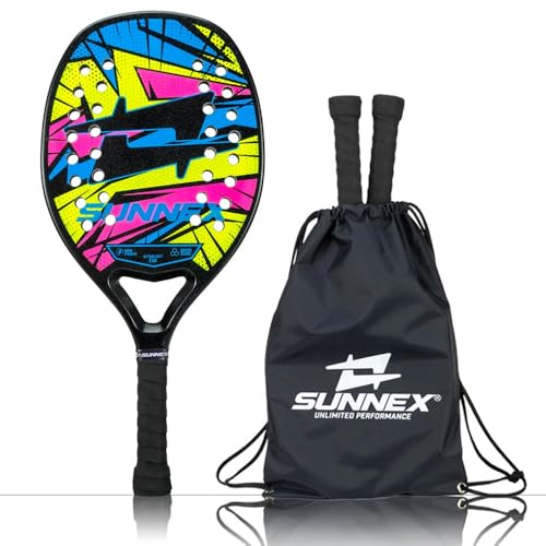 Raquete Beach Tennis Sunnex Thunder Reforço em Carbono 3K 01