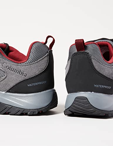 Columbia Men's Redmond III Waterproof Hiking Shoe, Titanium Grey Steel/Black, 14