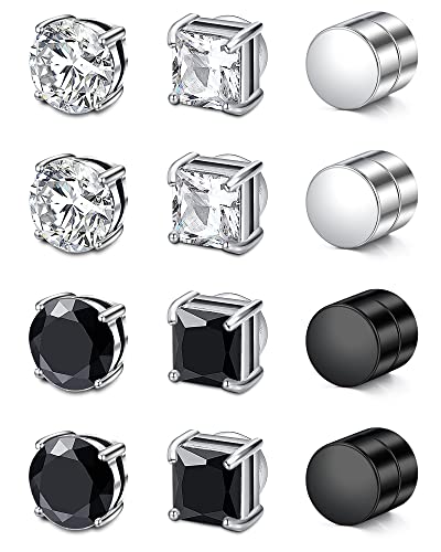 Longita Magnetic Clip-on Earrings - Fake & Realistic Look, Men's Aretes de Iman