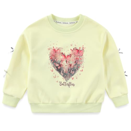 Image of Peacolate 5-12Years Spring Fall Clothingsets Kid Little&Big Girls Pullover Long Sleeve T Shirt and Embroider Butterfly Jeans