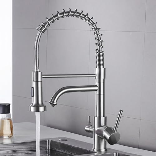 Robinet filtrant 3 en 1 pour évier de cuisine avec bec pivotant à 360 degrés
