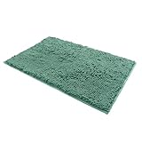 Almohadilla de ducha cuadrada universal suave y absorbente, lavable, para esquina (rectangular) (azul, 30 x 50 cm)