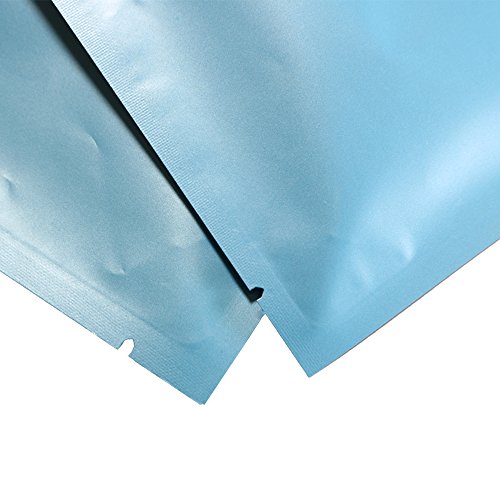 Qq Studio Heat Sealable Mylar Foil Bag Pouch For Sampling Packaging Food Storage Food Safe (Sm ~2.3"X3.4", Glossy Light Blue) #TOP3