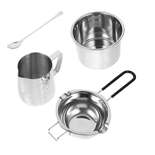CIMAXIC Butter Melting Pan Set Stainless Steel Melting Bowl Long Handle for Safe Easy Use