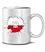 Produktbild Polen Polska Poland Fan Artikel 5774 Fuss Ball Welt Europa Meisterschaft EM 2020 WM 2022 Kaffee Tasse Becher Koszulka Geschenk Ideen Fahne Weiss