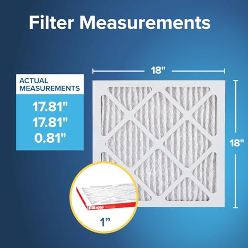 Image of Filtrete 18x20x1 AC Furnace Air Filter, MERV 11, MPR 1000, Micro Allergen Defense, 3-Month Pleated 1-Inch Electrostatic Air Cleaning Filter, 6 Pack (Actual Size 17.81x19.81x0.81 in)