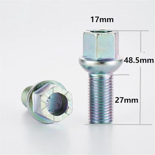 Perno de rueda para Audi A5 A7 soluciona holguras en la llanta con tornillos M14x1.5 de 48 mm 10pcs 2