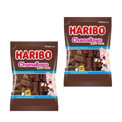Amazon.co.jp: ハリボー チョコマシュマロ ソフトキス chamallows 200g 