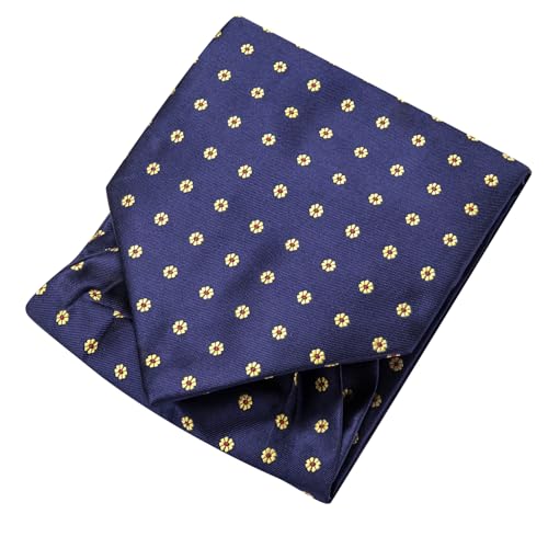 Image of Dubulle Paisley Floral Ascot for Men Self Tie Mens Cravat and Pocket Square Cufflinks Wedding