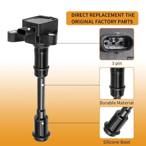 Image of UF674 Ignition Coil Pack with Spark Plugs Compatible with Ford Escape /Fiesta /Fusion /Transit Connect 1.6L 2019 2018 2017 2016 Tune Up Kit# DG551 U5275 921-2203 BM5Z12029B GN10644 31375550