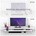 Fenge Dual Monitor Stand, Monitor Stands Riser for 2 monitors, 42.5 Inch Wood Desk Shelf with Storage Organizer and Cable Management for Office Desk Accessories