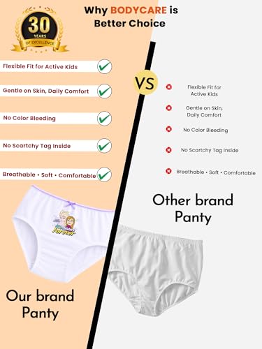 Image of BODYCARE KIDS Girls Cartoon Printed Panty Pack of 5 (Color & Print May Vary)