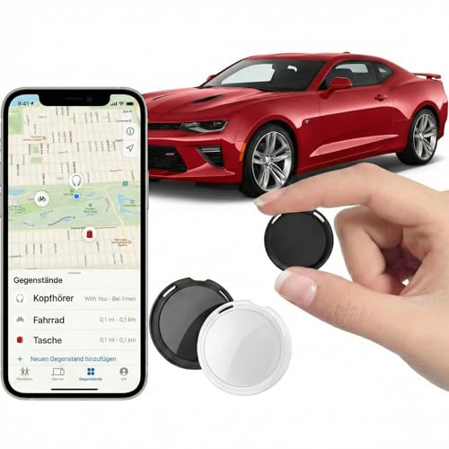 2er-Pack Tracker Tag[Apple MFi-Zertifiziert] Koppeln mit Apple Find My (nur iOS) Bluetooth Smart Tracker Tag Gegenstandsfinder Schlüsselfinder wasserdicht Weltweites Tracking für Haustier Geldbörse
