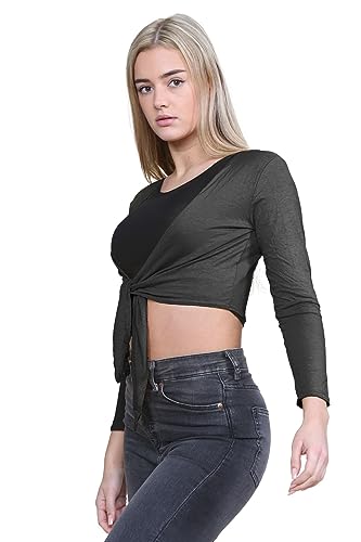 Cárdigan corto gris oscuro de manga larga estilo bolero ideal para combinar con vestidos de fiesta 2