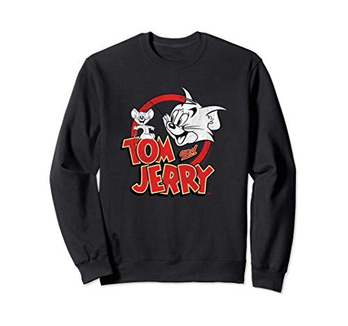 Tom & Jerry Distressed Logo Sweatshirt Cover