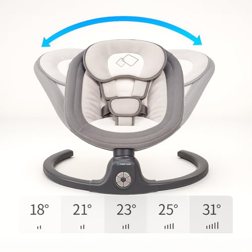 Miniatura 2 de Bebe2luxe Ava, Silla Mecedora Eléctrica Para Niños, Hamaca Bebé, Columpio Bebe, Hamaca Eléctrica 0 9 Kg, Bluetooth, Música, Arnés 5 Puntos, Temporizador, Balancín Cómodo Y Seguro