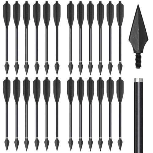 RUOERSISI 24pcs Aluminum Mini Crossbow Bolts 6.7 Inch Mini