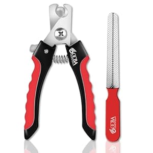 OCBA Coupe Ongles pour Chien Professionnel et Sécurisé Coupe Griffe pour Chien avec Lime à Ongles pour Petites, Moyennes et Grandes Races