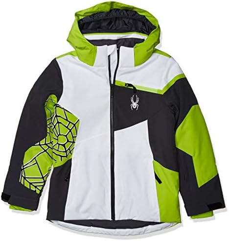 Spyder Active Sports Boys Challenger Ski Jacket, White, 16
