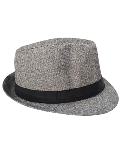 Image of BookMyCostume Grey Western Cowboy & Ballroom Style Hat | Fancy Dress Accessory for Dance, Stage Shows & Theme Parties For Kids