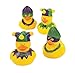 Mardi Gras Duckies - Bulk Set of 12 Rubber Ducks - Parade and Party Favor Supplies and Handout Toys