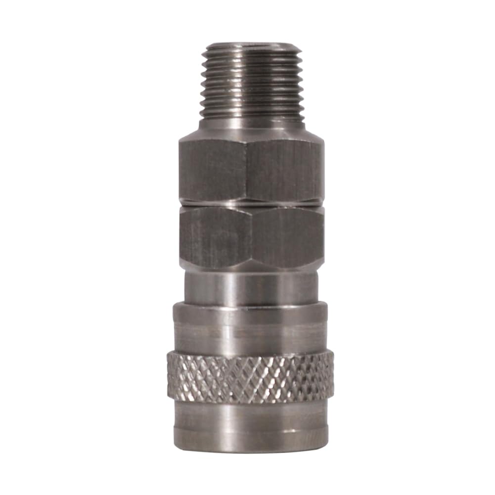 Huudngeje Silver 1/8" Npt Stainless Steel Quick Disconnect Connection For Foster 2 Series Coupler