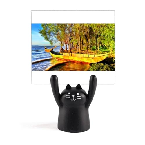 Dessin animé chat noir photo arche mémo déco murale contrastée