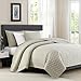 Bourina Reversible Quilt Coverlet Set Queen - Microfiber Lightweight Bedspread 3-Piece Quilt Set, Beige