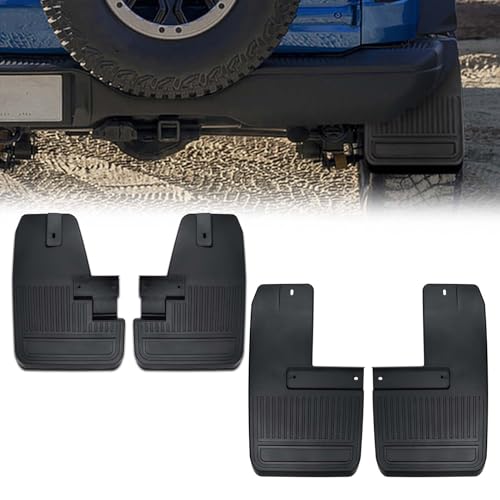Image of JINCHEN Mud Flaps Fit for Bronco 2021 2022 2023 2024 2 /4-Door Front and Rear Mud Flaps Splash Guards 4PCS