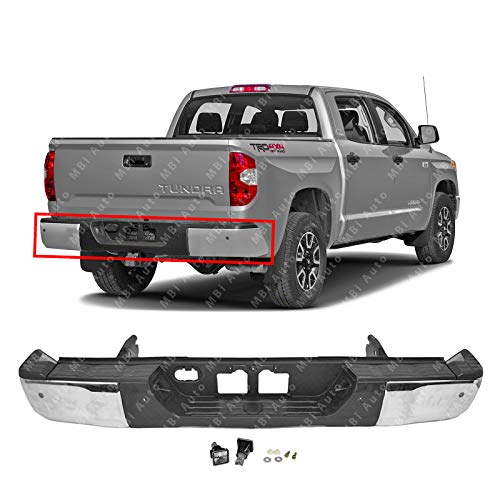 MBI AUTO - Chrome, Steel Complete Rear Bumper for 2014-2018 Toyota Tundra 14-18 W/Park, TO1103120