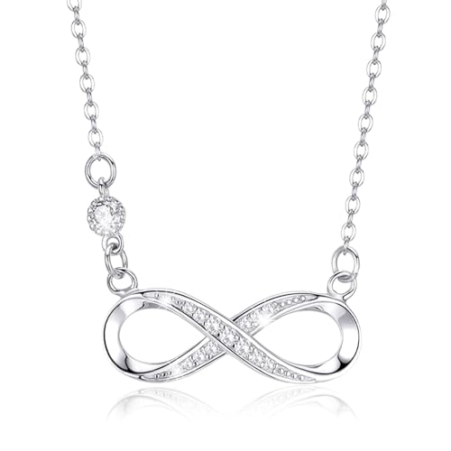 925 Sterling Silver Infinity Love Heart Sunflower Necklace for Women Hypoallergenic Sterling Silver Pendant Jewelry