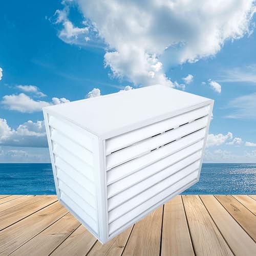 Housse pour climatiseur extérieur blanc et support aluminium ventilé - 2