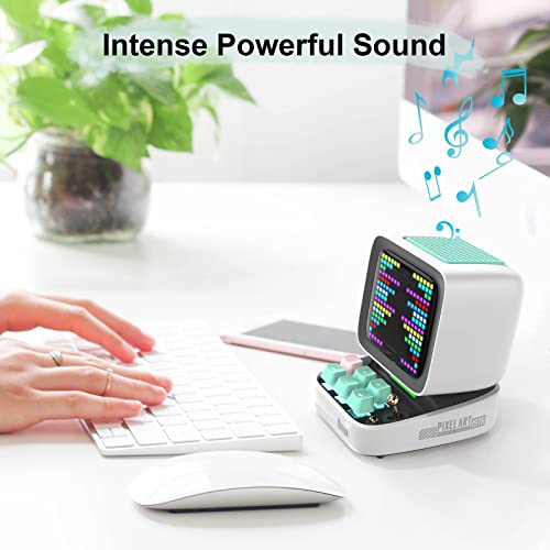 Divoom Ditoo Pixel Art Gaming Portable Bluetooth Speaker With App Controlled 16X16 Led Front Panel, Also A Smart Alarm (White) #TOP3