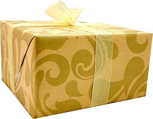 Papier cadeau kraft Swish Gold de 4 m, l'élégance éco-conçue pour vos colis