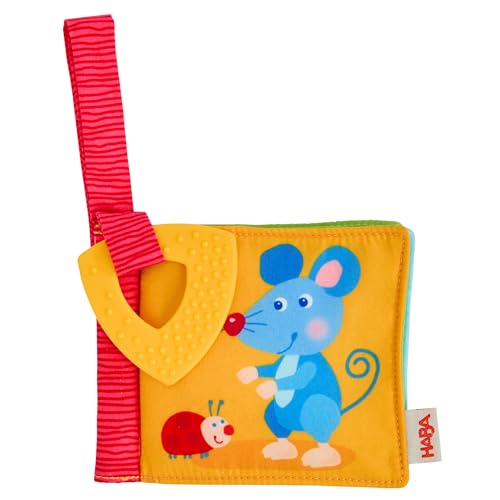 HABA Buggybuch Tierfreunde – Stoffbuch für Babys, mit...