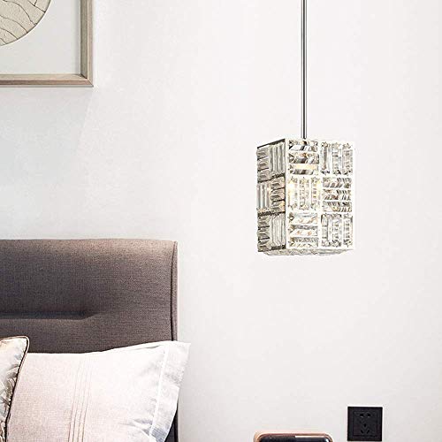 Lustre tête de cristal moderne, plafonnier scandinave argenté de couloir
