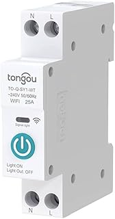 Tuya Wifi Disjuntor Inteligente Controle Remoto Sem Fio Din Rail Interruptor Mobilephone APP Remotes Visualizando Smart Home Equipment Timing Countdown Loop Timing Modes Alexa Compatible
