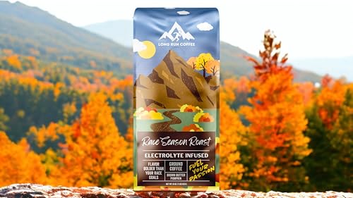 Image of Long Run Coffee - Hydrating Coffee with Electrolytes - All Natrual Energy + Hydration + Recovery for Athletes - Stomach Friendly Electrolyte Coffee for Runners (1 lb, Bold Dark Roast)