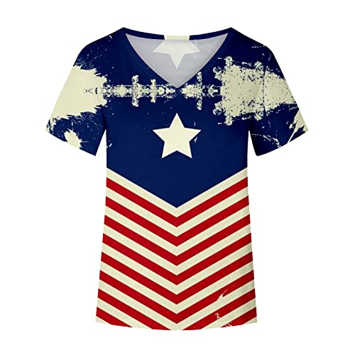 Roupas para meninas, manga curta, gola V, algodão, estampado, casual, blusa, verão, outono, para men