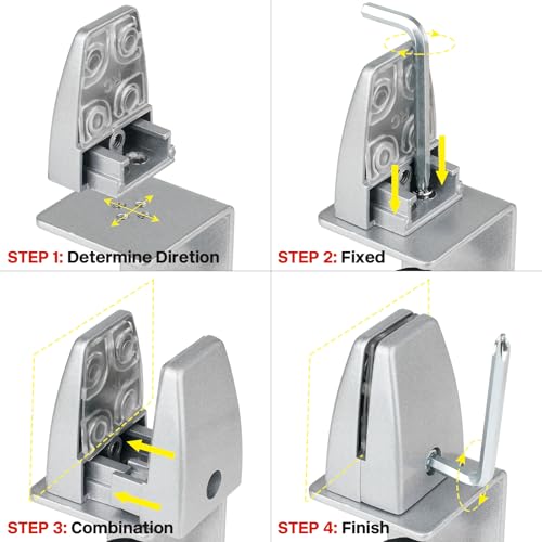 image for First-zgel 2 Packs Sneeze Guard Support, Aluminum Adjustable Partition